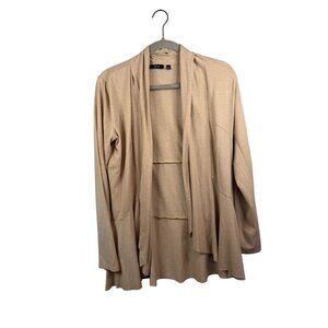 Beige Open-Front Cardigan Medium Apt. 9 Womens Long Sleeve Lightweight Polyester